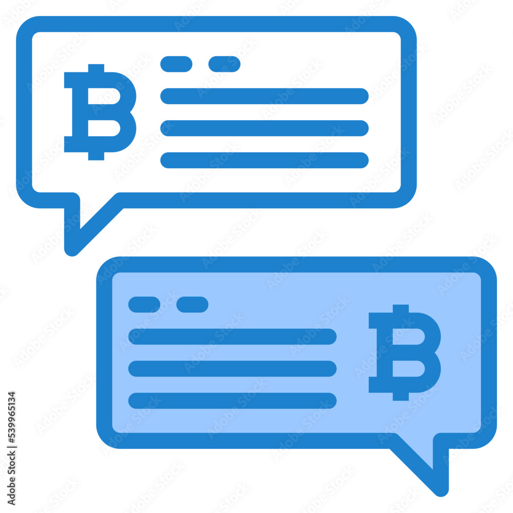 Bitcoin blue style icon Bitcoin blue style icon