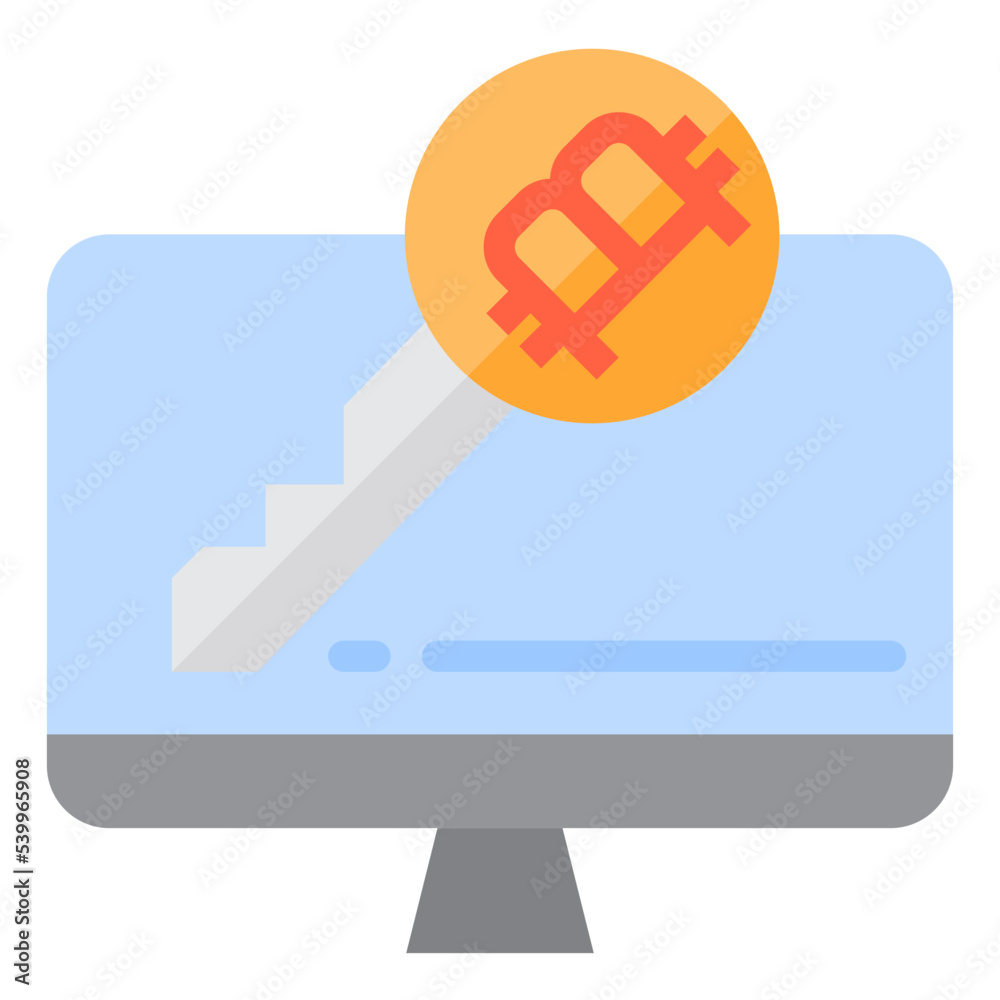 Bitcoin flat style icon