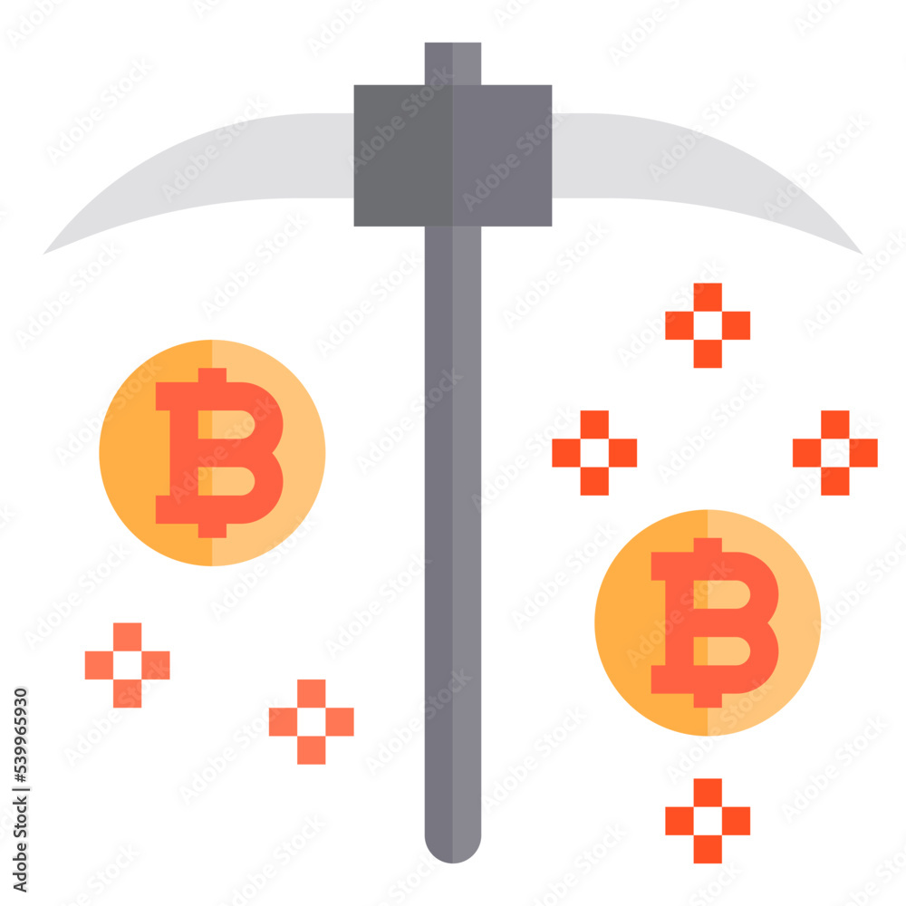 Obraz premium Bitcoin flat style icon