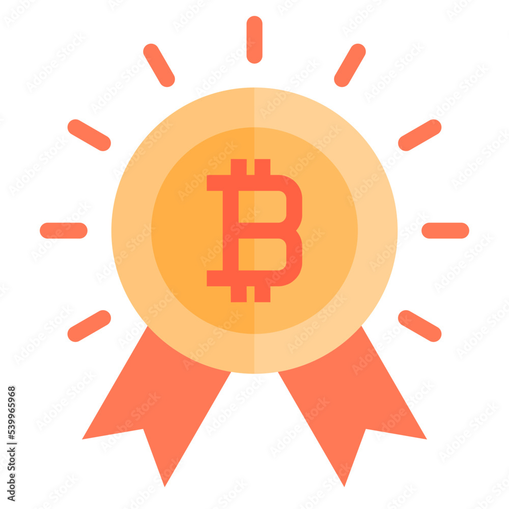 Bitcoin flat style icon Bitcoin flat style icon