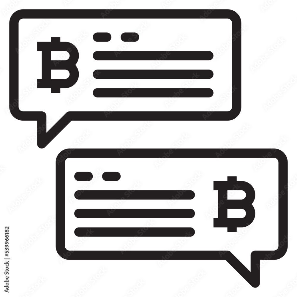 Bitcoin outline style icon Bitcoin outline style icon