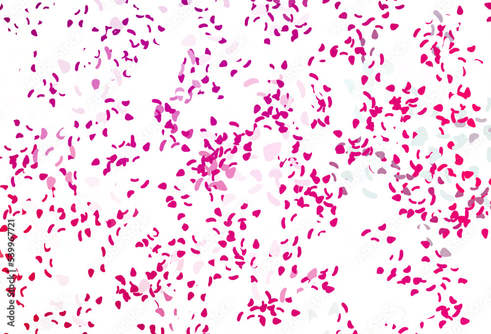 Fototapeta premium Light purple, pink vector pattern with chaotic shapes.