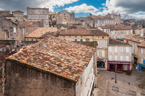 Foto The roofs of Saint Emilion, famous worldwide for its famous wine, Gironde, Franc