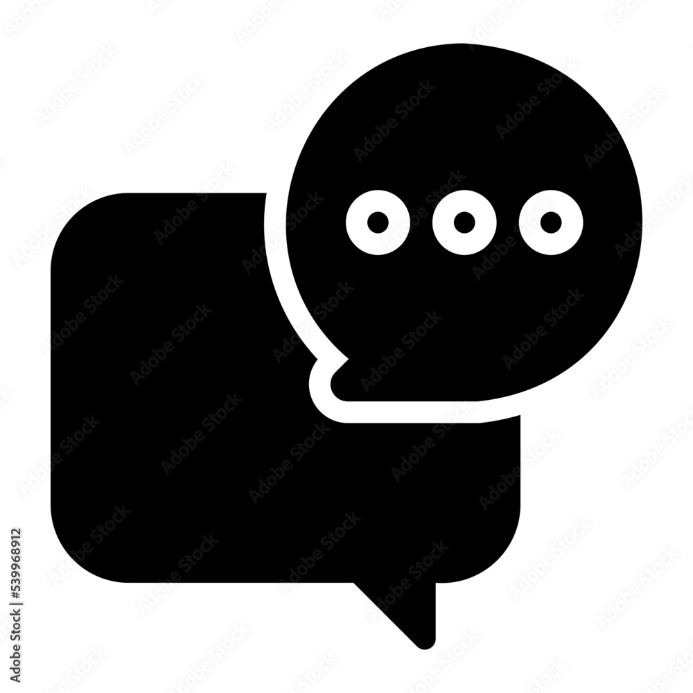 Naklejka premium conversation glyph icon