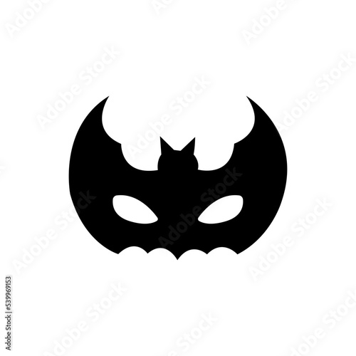 Props for Halloween party - Halloween vector isolated on white background. drawing vector. illustration of Halloween mask. Perfect for coloring book, textiles, icon, web, painting, children. 