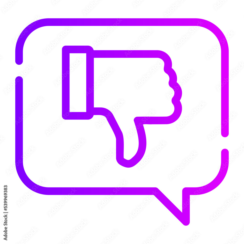 thumb down gradient icon thumb down gradient icon