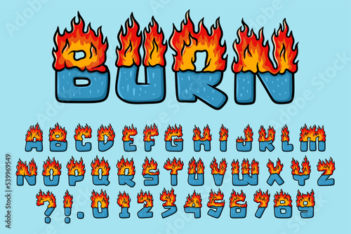 Burnt Alphabet Monster Graffiti text vector Letters