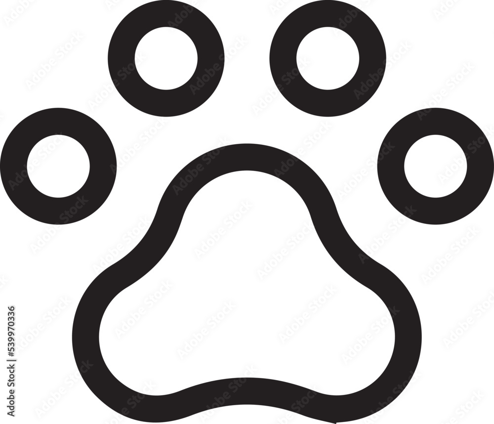 dog or cat paw footprint icon logo vector isolated dog or cat paw footprint icon logo vector isolated