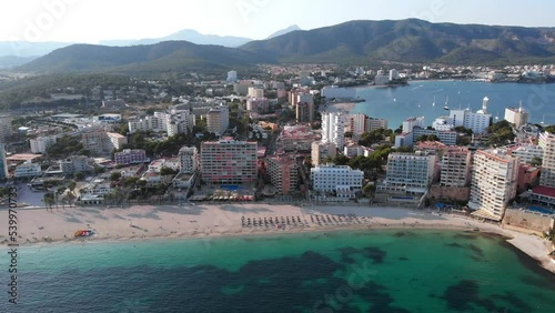 Magaluf skyline aerial view. Famous holidays destination in Mallorca photo