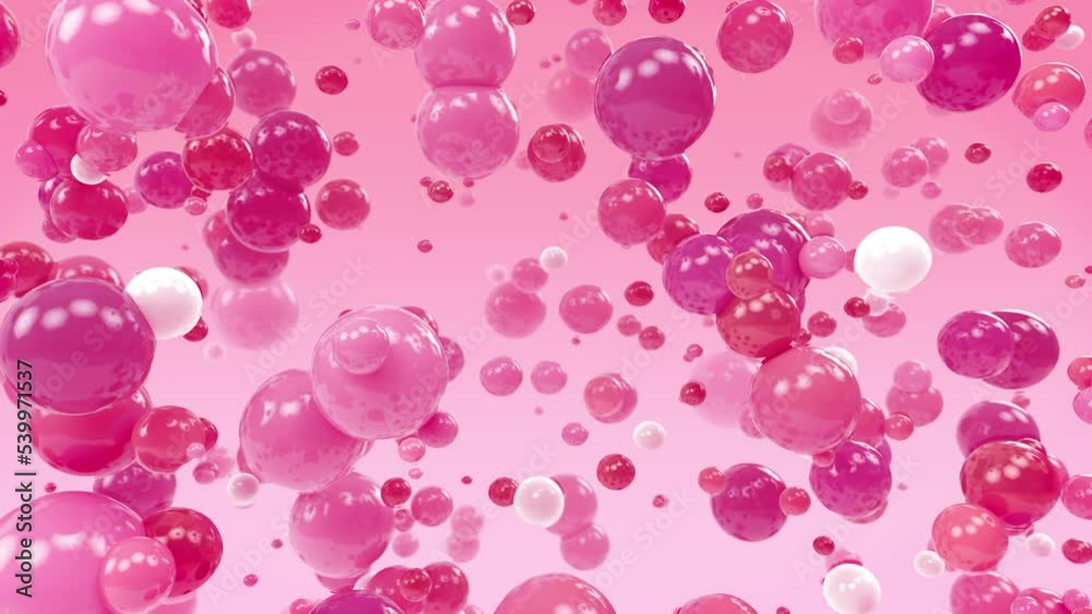 Background_Polka dots+Reflection_Color-PINK ／背景動画 リアル系 ピンク
