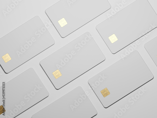 credit card mockup 3d rendering 