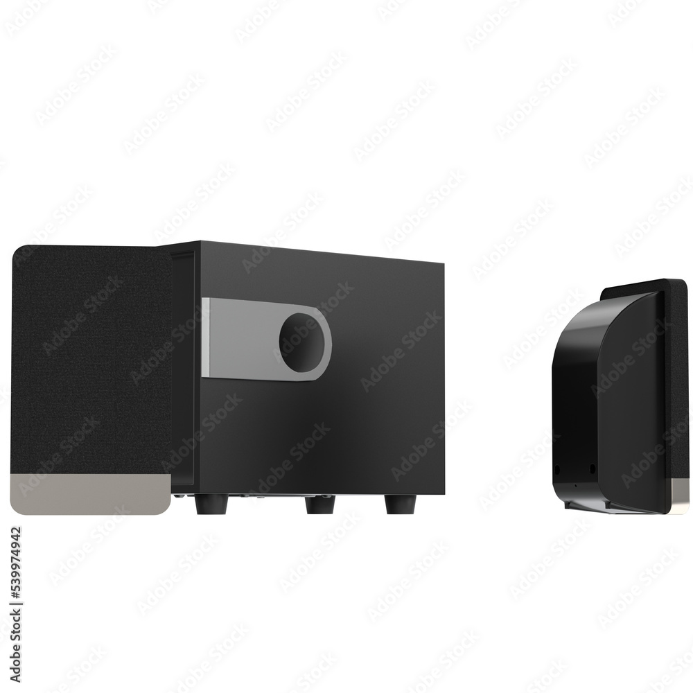 Obraz premium 3d rendering illustration of computer speakers