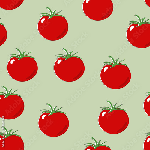 simple vector illustration pattern red tomato