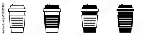 Coffee icon vector set. Tea illustration sign collection. hot drinks symbol or logo.