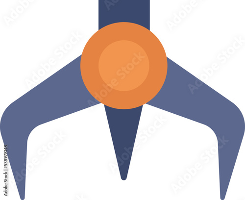 Machine manipulator arm flat icon