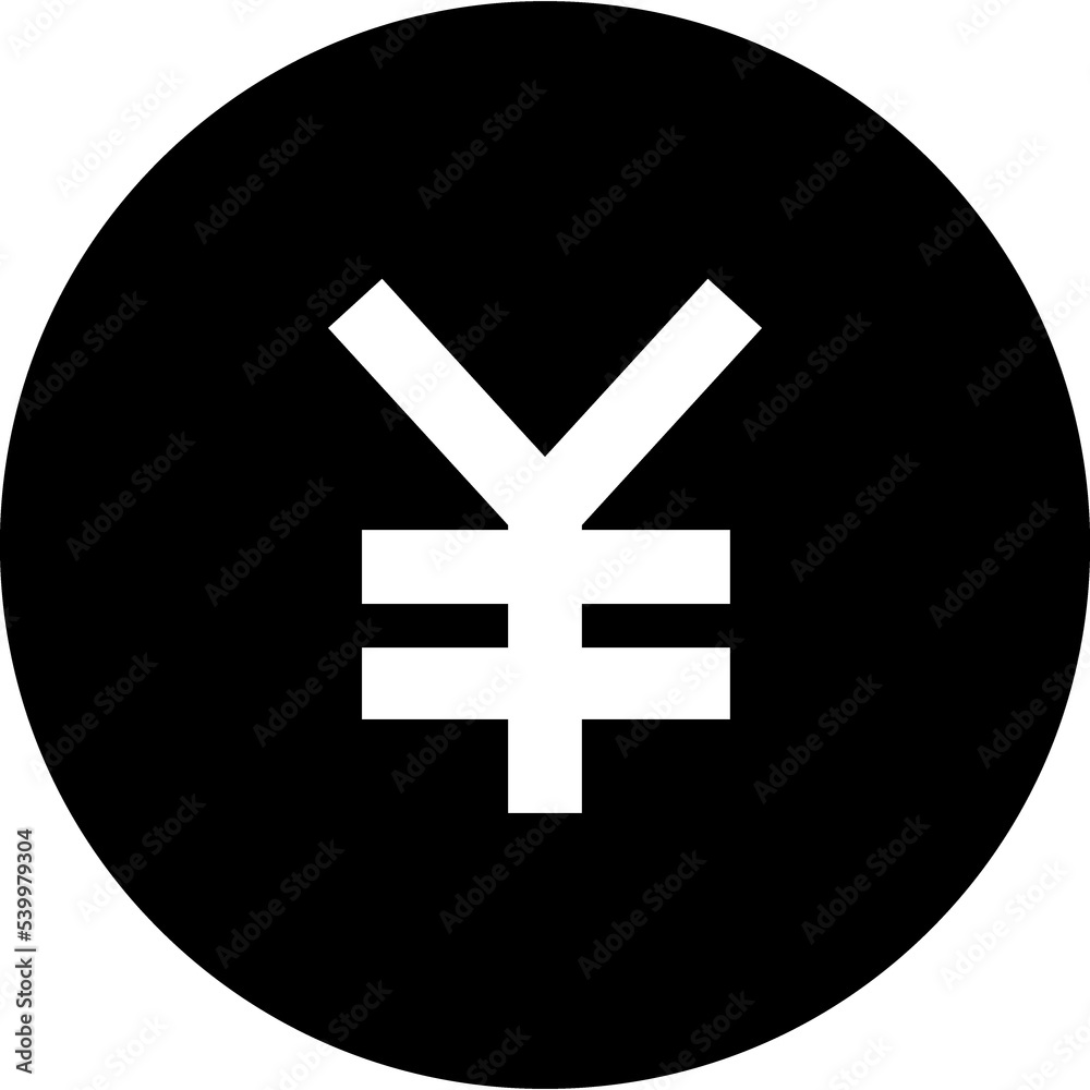 Fototapeta premium Yen black Icon