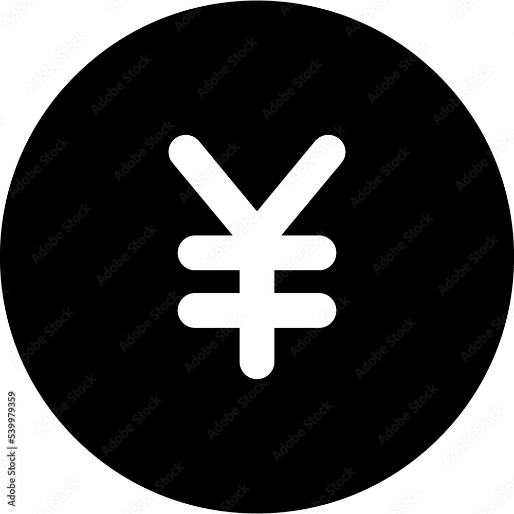 Fototapeta premium Yen black Icon