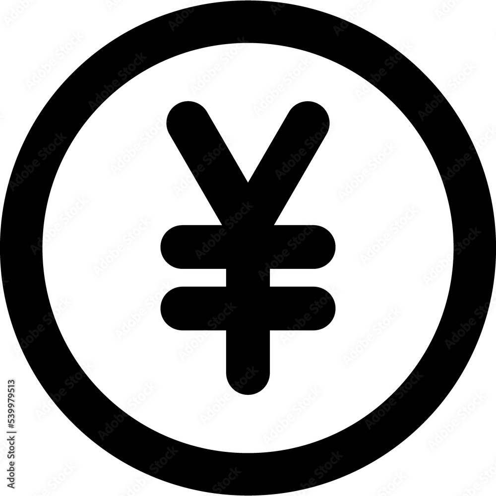 Yen black Icon Yen black Icon