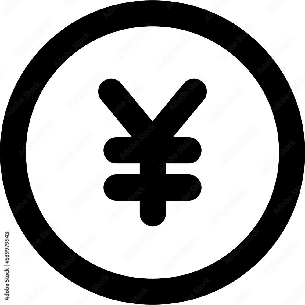 Fototapeta premium Yen black Icon