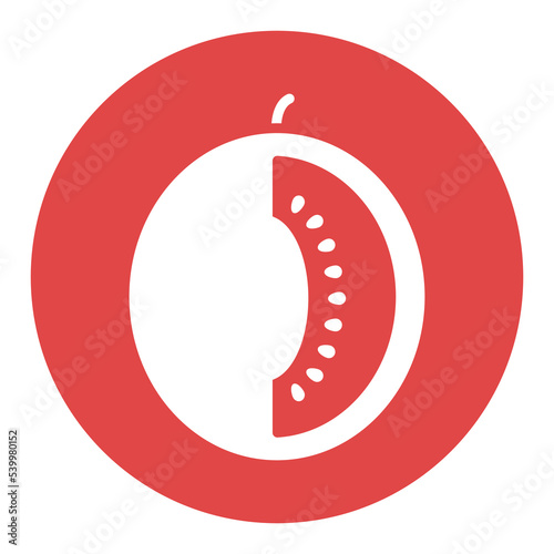 Melon isolated design vector icon. Fruit sign
