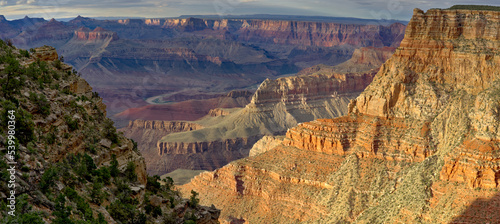 Grand Canyon viewed before sunset, west of Papago Point, Grand Canyon National Park, UNESCO World Heritage Site, Arizona photo