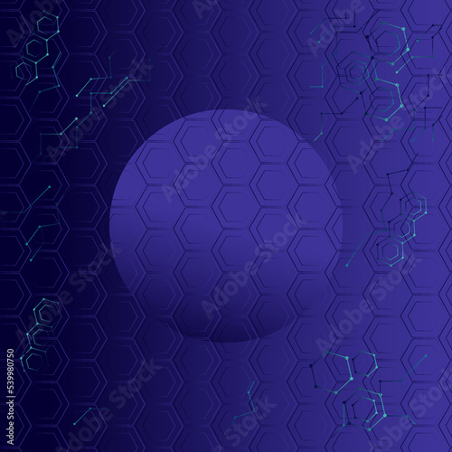 Abstract shiny blue cylinder pedestal podium. Sci-fi blue abstract room concept with circle glowing neon lighting. Vector rendering 3d shape, Product display presentation.