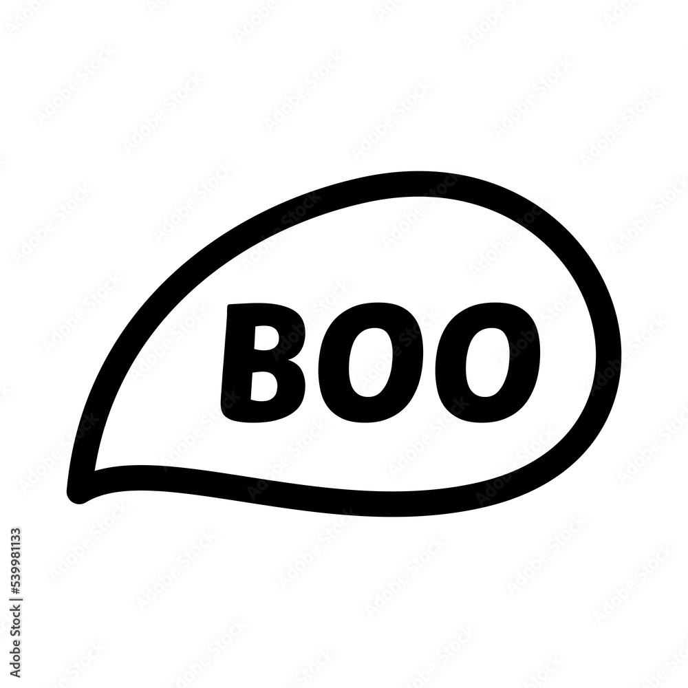 boo outline black color, Halloween bubble speech boo outline black color, Halloween bubble speech