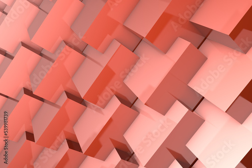 Abstract geometric 3D background consisting of rectangular blocks