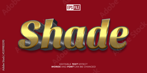 Editable text shade 3d style editable text effect