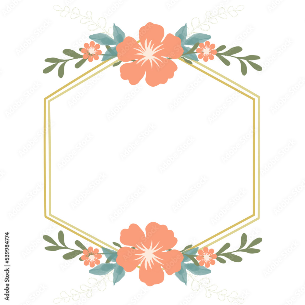 Fototapeta premium frame with flowers