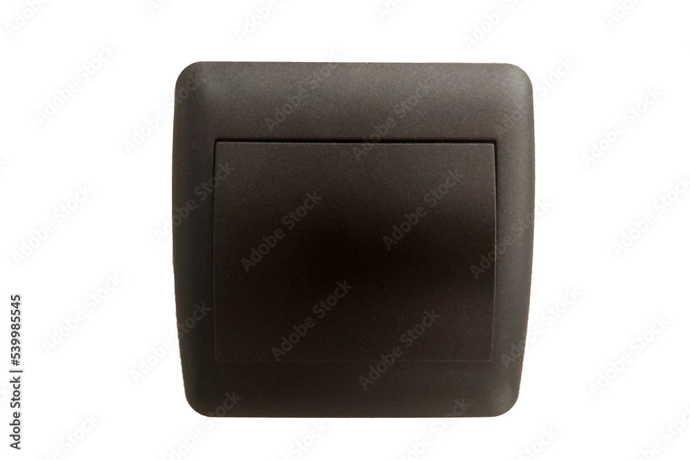 Black light switch on a white background. Room switch. Black light switch on a white background. Room switch.