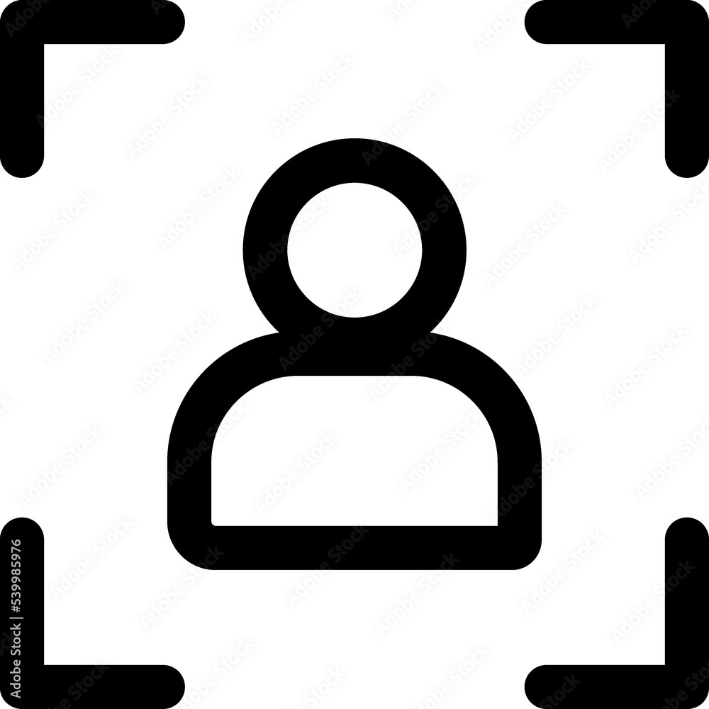 Biometric identification line icon Biometric identification line icon