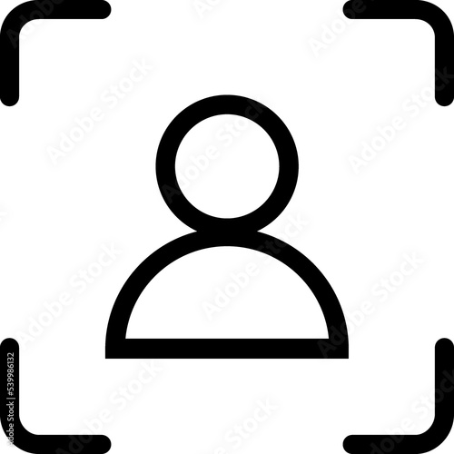 Biometric identification line icon