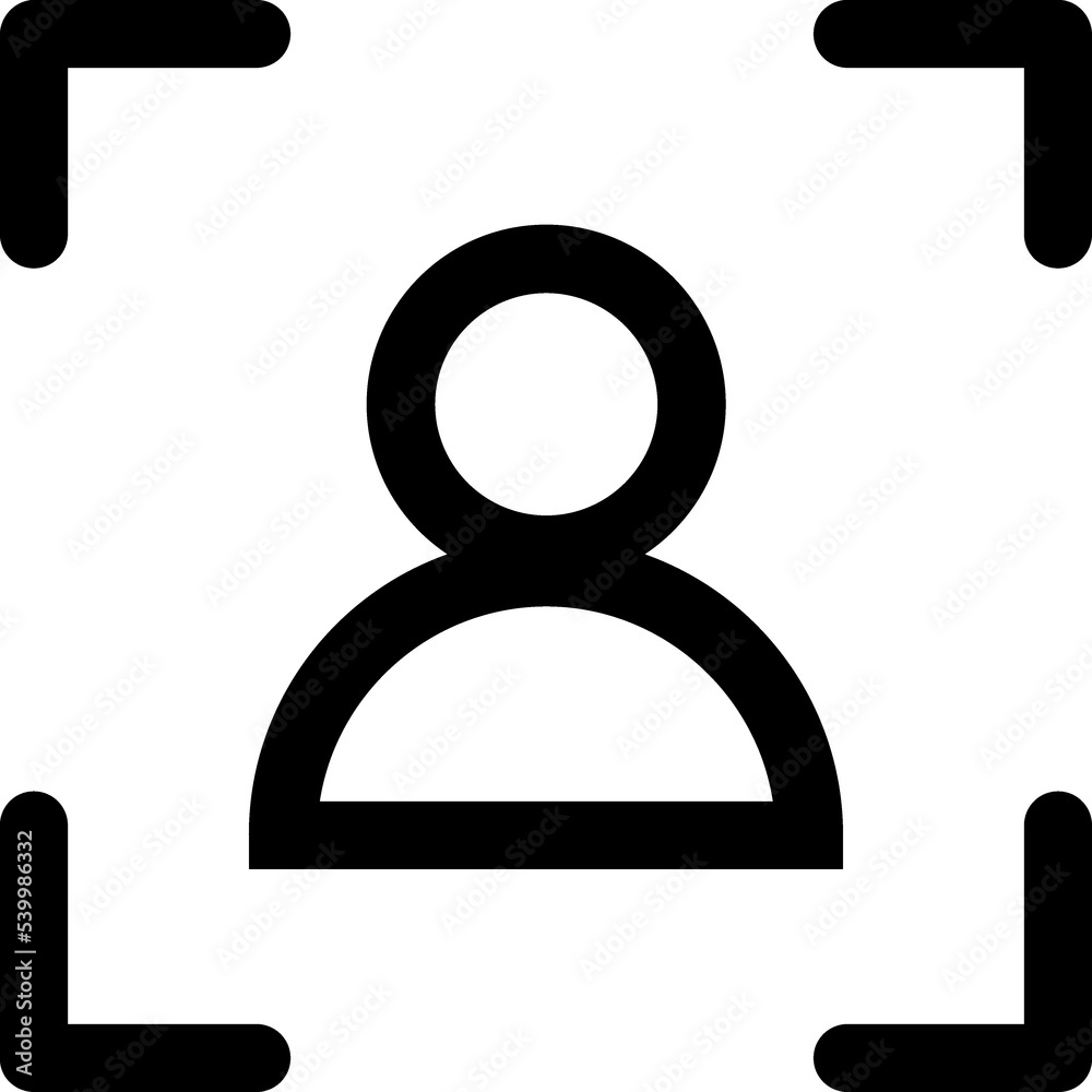 Biometric identification line icon Biometric identification line icon