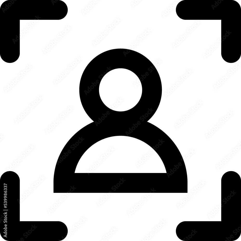 Biometric identification line icon Biometric identification line icon
