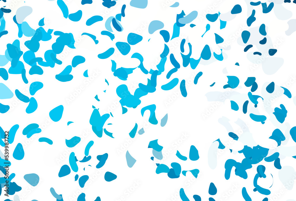 Light BLUE vector background with abstract forms.