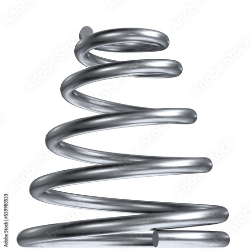 3d rendering illustration of a conical compression spring