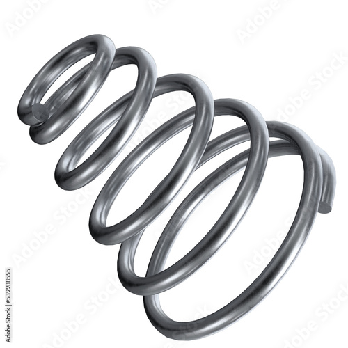 3d rendering illustration of a conical compression spring