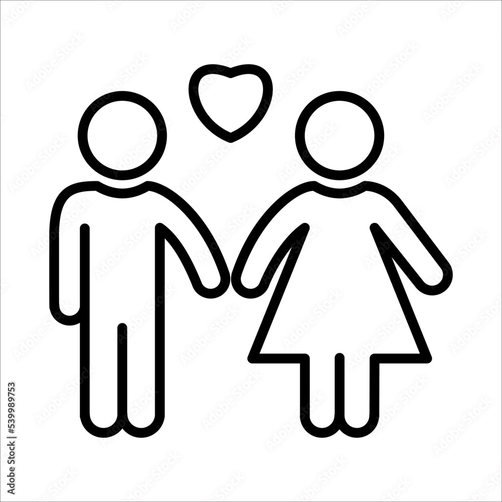 Couple, Husband And Wife Icon Logo Design Vector Template Illustration Sign And Symbol Couple, Husband And Wife Icon Logo Design Vector Template Illustration Sign And Symbol
