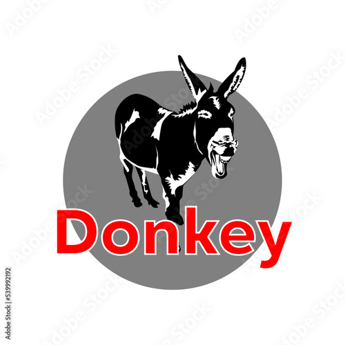 Donkey logo design template