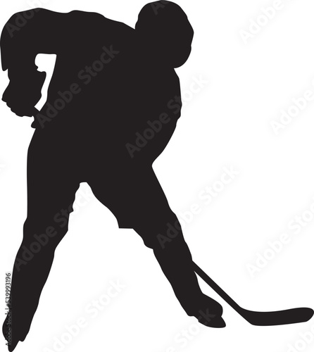 silhouette of people playing hockey