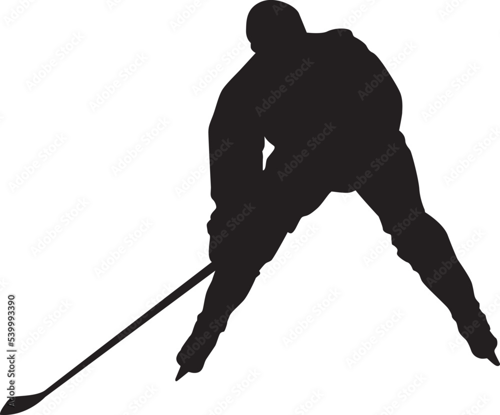 Fototapeta premium silhouette of people playing hockey