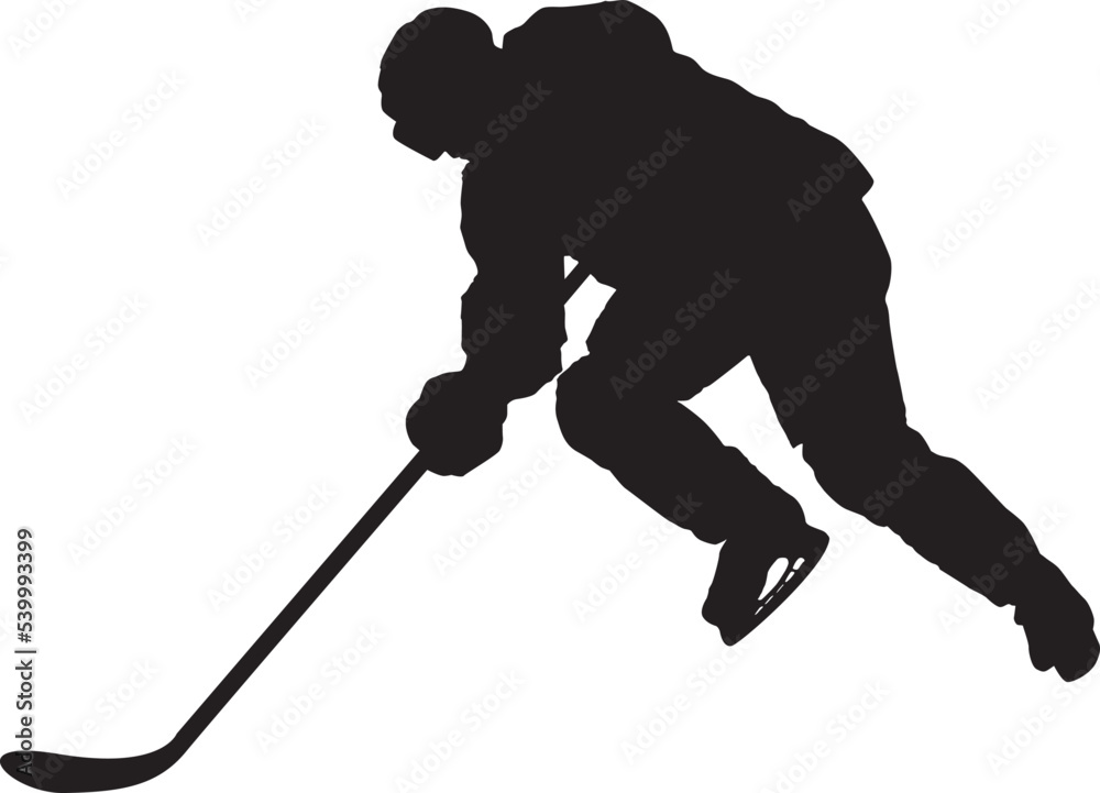 Fototapeta premium silhouette of people playing hockey