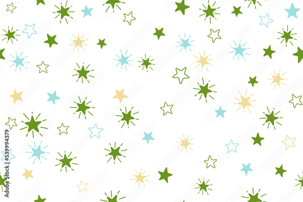 Stars childish vector seamless pattern graphic design. New Year gift wrapping pattern. Stars childish vector seamless pattern graphic design. New Year gift wrapping pattern.