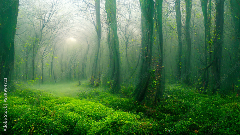 Fototapeta premium fog forest