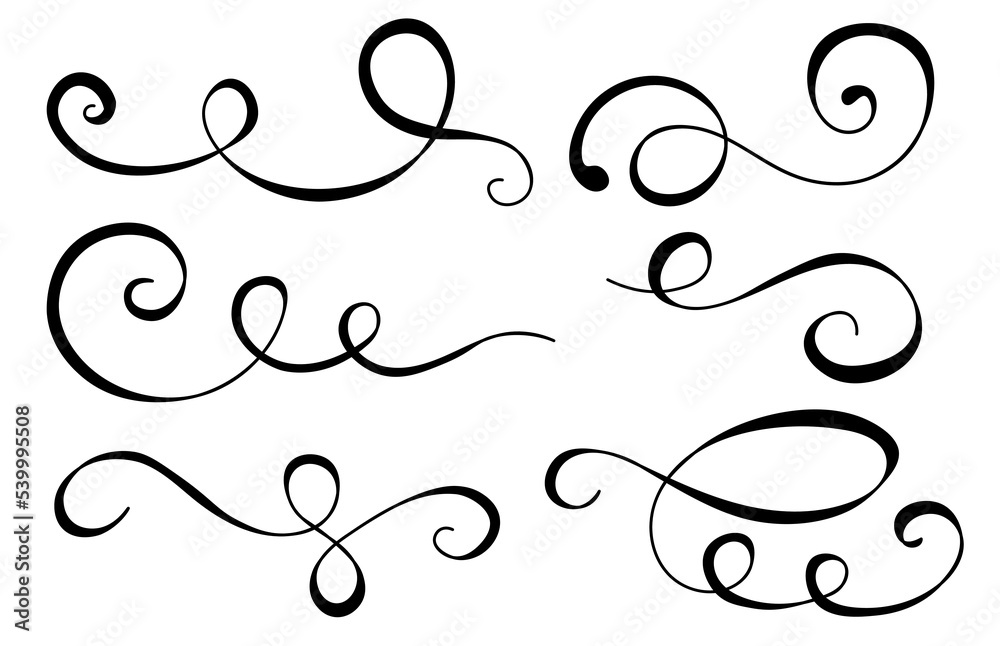 Beautiful set of decorative swirls and ornaments for your design vector illustration