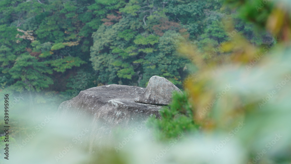The beautiful mountains landscapes with the green forest and the erupted rock cliff as background in the countryside of the China The beautiful mountains landscapes with the green forest and the erupted rock cliff as background in the countryside of the China