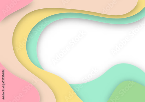 Paper cut design banner colorful. vector illustration abstract background. layout blank use for text message presentations. colorful color wallpaper.
