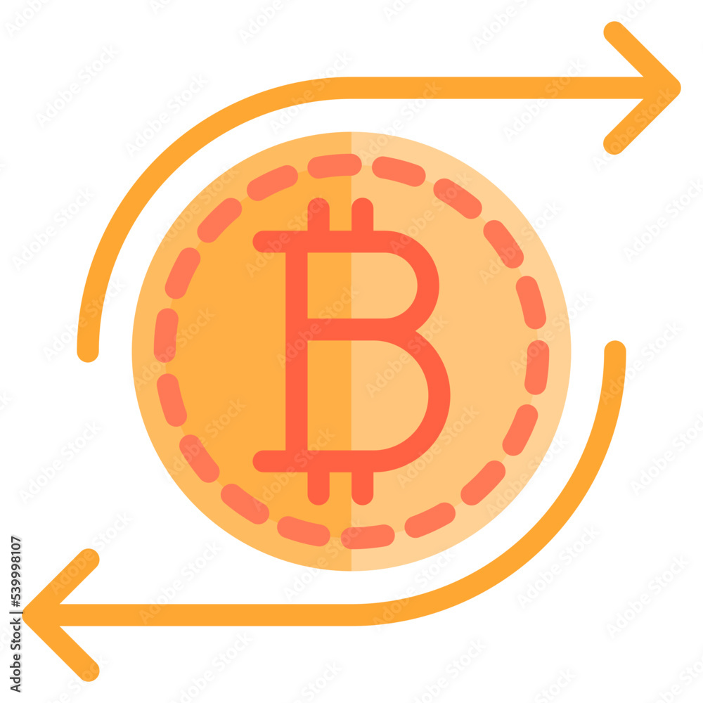 Bitcoin flat style icon