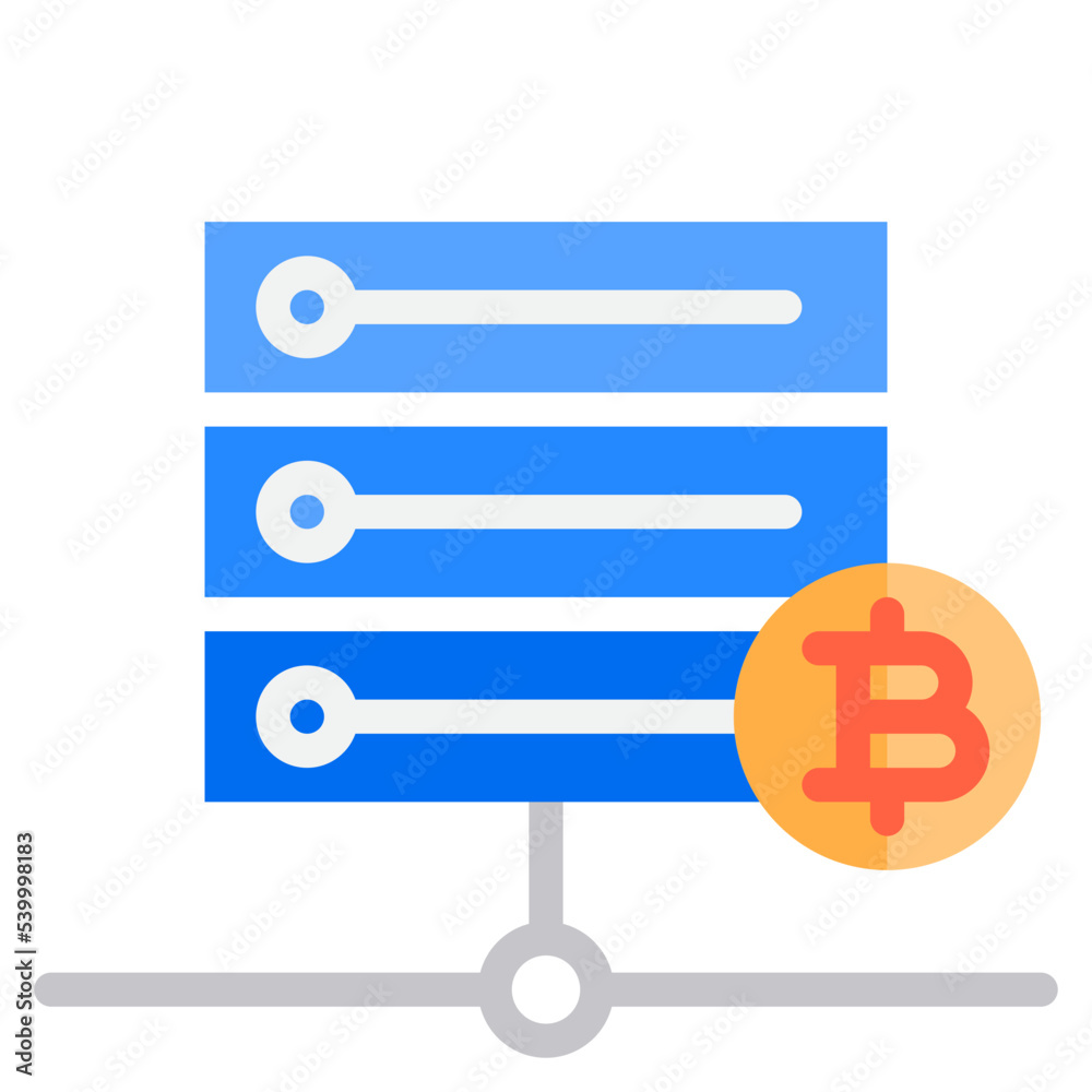 Bitcoin flat style icon